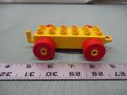 LEGO Duplo Train Car Flat Bed Zoo Parade Truck Vehicle part yellow body  wheel