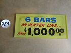 6 BARS  Slot Machine Sign Replacement Part