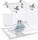 Portable Bird Bath Cage Bathtub with Hanging Hooks