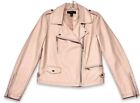 Forever 21 Blush Pink Faux Leather Motorcycle Jacket Blazer Women’s Jrs Small