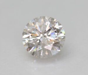 Certified 0.70 Carat F Color Round Brilliant Enhanced Natural Diamond 5.7mm 3VG