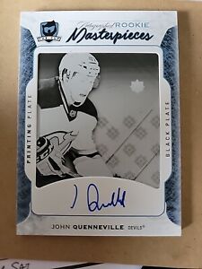 2016-17 UD THE CUP 1/1 Printing Plate John Quenville Auto Rookie Masterpiece 1/1
