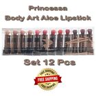New Princessa USA Body Art Aloe Lipstick. Set of 12 Pcs