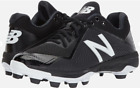New Balance Men's 9.5 Baseball Shoe Cleats 4040 V4 TPU Molded Black White Nubuck