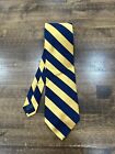 NEW Brooks Brothers Makers 346 Neck Tie Rep Stripe Navy Blue Gold Yellow NWT