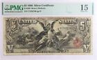 New Listing1896 $5 Educational Silver Certificate Fr#269 PMG Choice Fine 15 Great Color