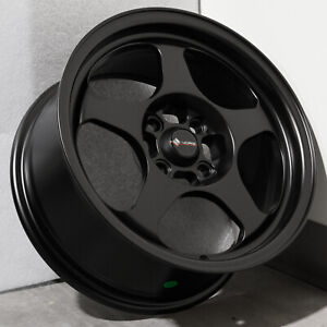 15x7 Matte Black Wheels Vors SP1 4x100 35 (Set of 4)  73.1