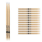 12 Pairs Pro Mark TX7AN American Hickory 7A Nylon Oval Tip Med Taper Drumsticks