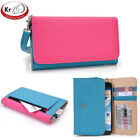 Kroo Two Tone Clutch Wristlet Wallet with Pouch for Smartphone up to 5.7 Inch