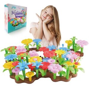 Flower Garden Building Toys for Girls 3 4 Years 81 Piece Indoor Stacking Game
