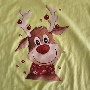 Rudolph the Red Nosed Reindeer Yellow Short Sleeve T-Shirt Men's M