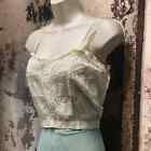 Vintage Antique Cream Lace Embroidered Camisole Edwardian Cotton Muslin AS IS