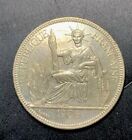 French Indo China 1906A Piastre De Commerce / cleaned VF .900 Silver Crown
