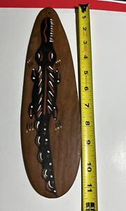 Vintage Australian Aboriginal Bullroarer Crocadile Gangulu Signed No String
