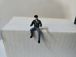 Arttista #1577 - Motorcycle Rider at Rest - O Scale Figure - Model Trains - NEW