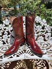 12D Nile Crocodile Old School SnipToe Rare Custom Vintage Cowboy Western Boots