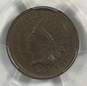 1864 Indian Bronze Cent. PCGS MS 63 BN. Brown.