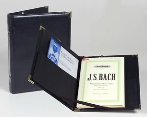 Concert Legacy Black Choral Choir Music Folder w/ Strings Expand Pocket & Pencil