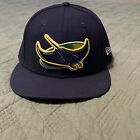 New Era 59FIFTY Tampa Bay Rays Baseball Hat Ball Cap Fitted Men's Size 7 3/8