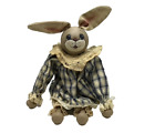 Wooden Rabbit Doll Cloth Clothes and Ears