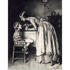 Aunt Polly Giving Tom Sawyer Medicine Poster Art Print,  Home Decor