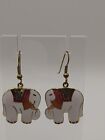 Pre loved Vintage Dangly Earrings statement elephant Cloisonné in vgc🐘🐘