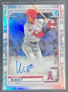 New ListingWerner Blakely 2020 Bowman Chrome Draft Refractor Auto /499 Los Angeles Angels