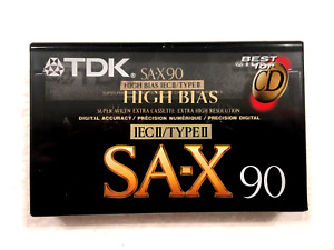 TDK SA-X 90 for CD audio cassette blank tape sealed  Made in Japan Type II