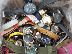 13.6Lbs Mixed Untested & Broken Watch Lot for Parts/Repair