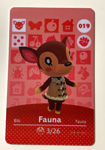 Animal Crossing New Horizons Amiibo: Fauna #019 NFC Tag FREE SHIPPING!