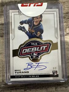 MLB DEBUT PATCH AUTO 1/1 BRICE TURANG TOPPS CHROME UPDATE 2023 REDEMPTION