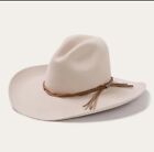 Stetson Legendary GUS 6X Quality Fur Felt Cowboy Hat 7-1/2 Twisted Leather Band