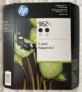 HP 962XL Black Twin Pack 3JB35BN 2 X 3JA03AN OEM Sealed Retail Pack Exp 2025+