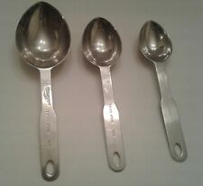 LOT OF 3 VOLLRATH MEASURING SPOON CUPS 47055 1/8cup, 47056 1/4cup, 47058 1/2cup