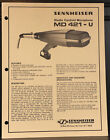 SENNHEISER Studio Cardioid Microphone MD 421-U Product / Sales Brochure