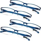 TERAISE Anti- UV Reading Glasses 4 Pairs Blue Light Blocking Reader Womens Mens