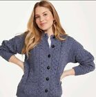NWT Ladies Irish Wool Cardigan – Marl Blue