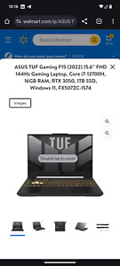 ASUS TUF Gaming F15 15.6'' (512GB SSD Intel Core i5-11400H 2.7GHz 8GB RAM)...