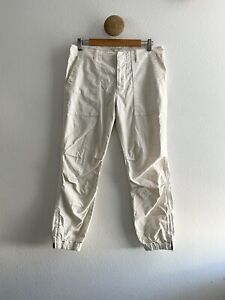 Nili Lotan Cropped Military Pant in White Size 8