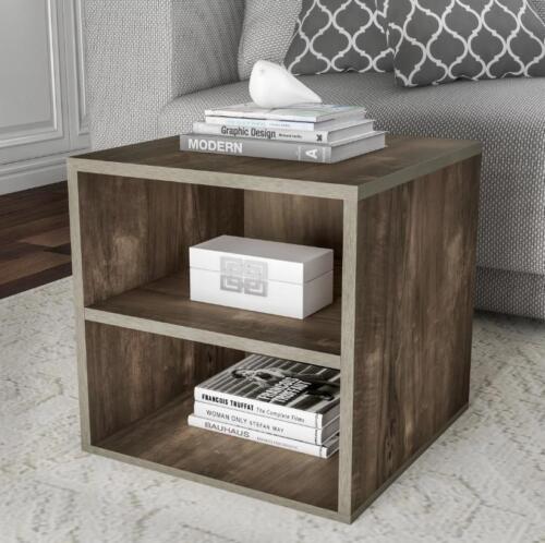 End Table Cube Open, Gray