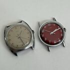 Broken - VINTAGE TIMEX MENS WRIST WATCH AUTOMATIC MECHANICAL 46150-3173 Red Lot