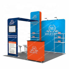 10ft Portable Custom Fabric Trade Show Display Booth Sets with Shelves Counter