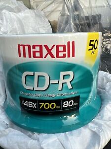 Maxell 50 Pack CD-R 700mb 80min 48x Recordable Media Discs