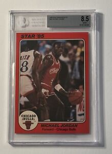 1985 Star Team Supers 5x7 #1 Michael Jordan Rookie Card BGS 8.5 Chicago Bulls