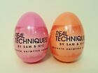 Real Techniques Makeup Sponge Miracle Blind Egg Lot of 2 Orange and Pink NEW