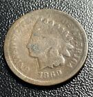 New Listing1869 Indian Head Cent Penny, Better Date Old US Coin