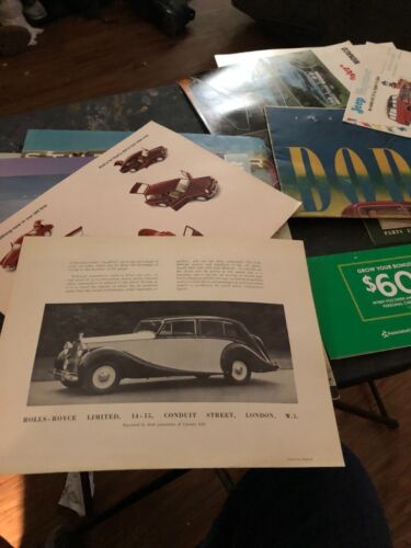1950? Rolls Royce Silver Wrath  Brochure