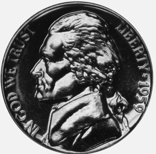 1959 Jefferson Nickel Gem Proof Coin Full Steps