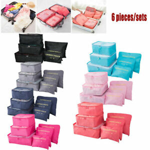 6Pcs/Set Travel Storage Bag for Clothes Luggage Packing Cube Organizer Suitcase