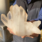 1.54LB Clear white quartz crystal cluster Mineral specimen from madagat, healing
